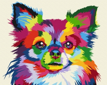 Картины по номерам Разноцветный собака 48x60 Brushme BS51761L