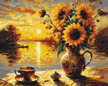 Картини за номерами Соняшники на заході сонця © Oleg Loburak 40x50 Brushme BS54164