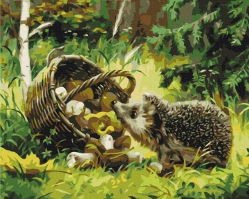 Картины по номерам Ежик-счастливчик 48x60 Brushme BS52269L