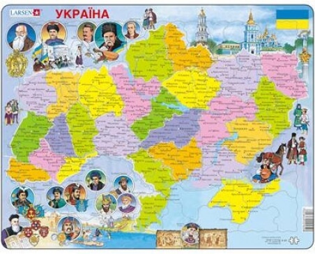 Пазл Larsen Карта Украины история