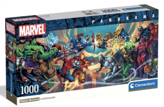 Пазл Марвел Герої проти лиходіїв Disney Marvel панорама 1000 ел Clementoni 37056