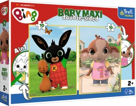 Пазли та розмальовки Кролик Друзі з дитинства 10 + 10 ел Baby Maxi Trefl 43002