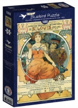 Пазл Альфонс Муха. Всесвітня міжнародна виставка у Сент-Луїсі 1000 ел Bluebird Puzzle 60348