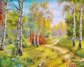 Алмазная мозаика с подрамником Осенняя красота леса 40 х 50 см My-Art  TN298