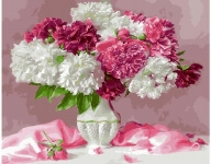 Картина по номерам Белые и розовые пионы 40 х 50 см Brushme GX25351