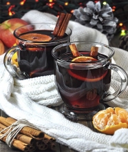 Алмазная мозаика с подрамником Глинтвейн и мандарины 40 х 50 см My-Art TN963