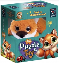 Пазл Лисица 260 эл + мягкая игрушка De.tail  DT200-12