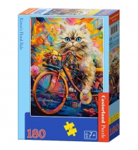 Пазл Квіткова прогулянка кошеня 180 ел Castorland 018529
