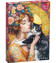 Пазл Красавица с котом 1000 эл Cherry Pazzi 31193
