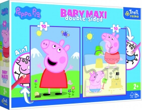 Пазлі та розмальовки Свинка Пеппа 10 + 10 ел Baby Maxi Trefl 43001