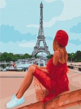 Картины по номерам Красуня в Парижі 30x40 Brushme RBS51640