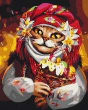Картины по номерам Пасхальная кошка ©Марианна Пащук 48x60 Brushme BS53428L