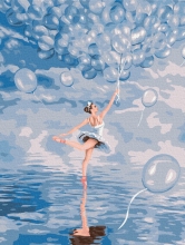 Картини за номерами Блакитна балерина 30x40 Brushme RBS52714