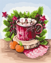 Картины по номерам Маршмеллоу в чашке 48x60 Brushme BS52744L