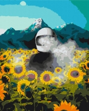 Картины по номерам Космическая земля 48x60 Brushme BS39944L