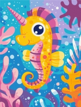 Картины по номерам Морской единорог 30x40 Brushme KBS0156