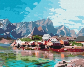 Картины по номерам Поселок в хрустальных горах 40x50 Brushme BS52740