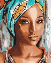 Картины по номерам Портрет африканской женщины 40x50 Brushme BS51956