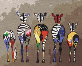 Картины по номерам В цветную полоску 40x50 Brushme BS51421