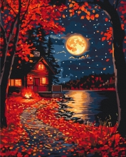 Картини за номерами Край червоного листя 40x50 Brushme BS54361