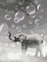 Картини за номерами Мрійливий слон 30x40 Brushme RBS53701