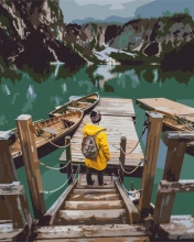 Картини за номерами Мандрівник на озері Брайєс 40x50 Brushme BS52565