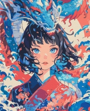 Картини за номерами Дівчина стала драконом 40x50 Brushme BS54078