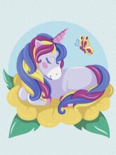 Картины по номерам Квітучий єдиноріг 30x40 Brushme KBS0104