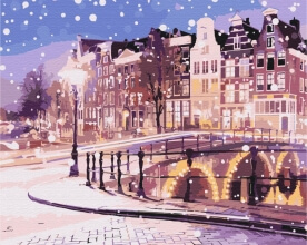 Картини за номерами Сказка Амстердама зимового 40x50 Brushme BS52739
