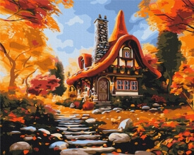 Картины по номерам Домик осени 48x60 Brushme BS53794L