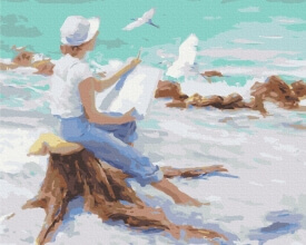 Картини за номерами Морський нарис 40x50 Brushme BS28383