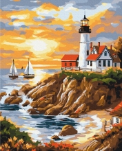 Картины по номерам Спокойствие у маяка 40x50 Brushme BS54244
