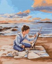 Картины по номерам Нарисованний закат © Mykhailyshyna Daria 48x60 Brushme BS53128L