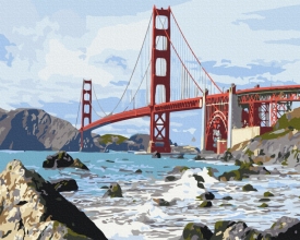Картины по номерам Мост Сан Франциско 48x60 Brushme BS7979L