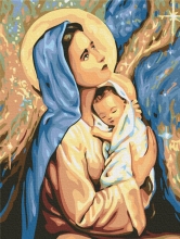 Картины по номерам Мария и Иисус 30x40 Brushme RBS24165
