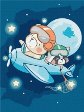 Картины по номерам Зірковий політ 30x40 Brushme KBS0098