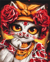 Картины по номерам Кошка роза ©Марианна Пащук 48x60 Brushme BS53351L