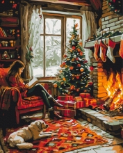 Картины по номерам Уют зимнего вечера 40x50 Brushme BS54208