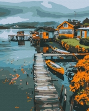 Картины по номерам Рыбацкий городок 48x60 Brushme BS53964L