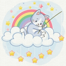 Картини за номерами Котик на зореловлі 40x50 Brushme BS51346