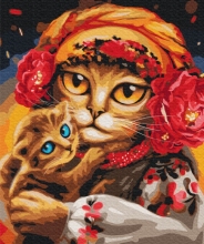 Картины по номерам Сім'я котиків ©Маріанна Пащук 50x60 Brushme BS53117L