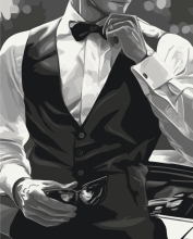 Картины по номерам Стильный джентльмен 40x50 Brushme BS54353