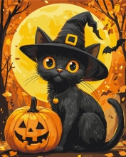 Хеллоуїнський кіт 40x50 Brushme BS54186