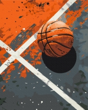 Картини за номерами Баскетбольний мяч 40x50 Brushme BS54097