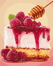 Картини за номерами Малиновий чізкейк 40x50 Brushme BS54445