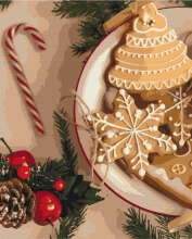 Картини за номерами Бабушкине печиво на Різдво 40x50 Brushme BS52505