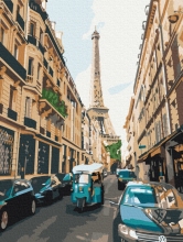 Картини за номерами Туристичний Париж 30x40 Brushme RBS52329