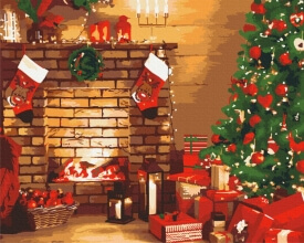 Картины по номерам Новогодний уют 48x60 Brushme BS52748L