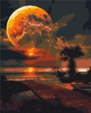 Картини за номерами Фантастичний захід сонця 40x50 Brushme BS6364