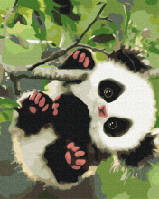Картины по номерам Игривая панда 40x50 Brushme BS51959
